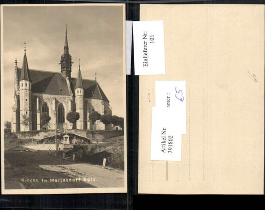 391802,Foto AK Mariasdorf Kirche