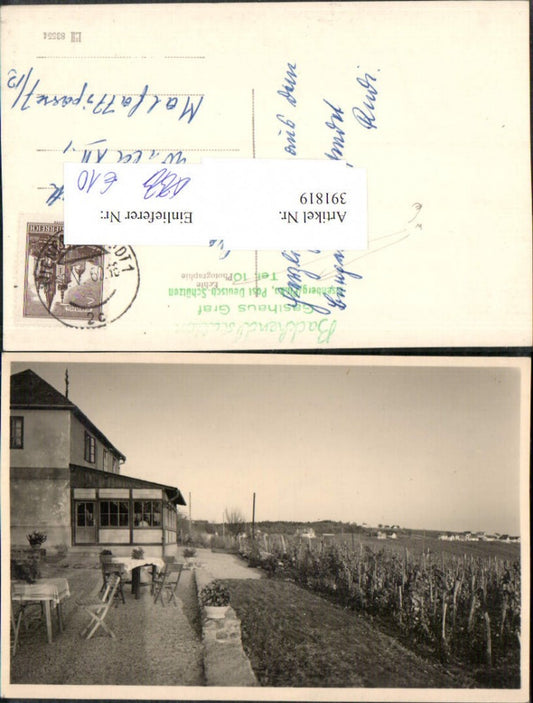 391819,Foto AK Eisenberg an d. Pinka Deutsch Schützen Gasthaus Graf Terrasse