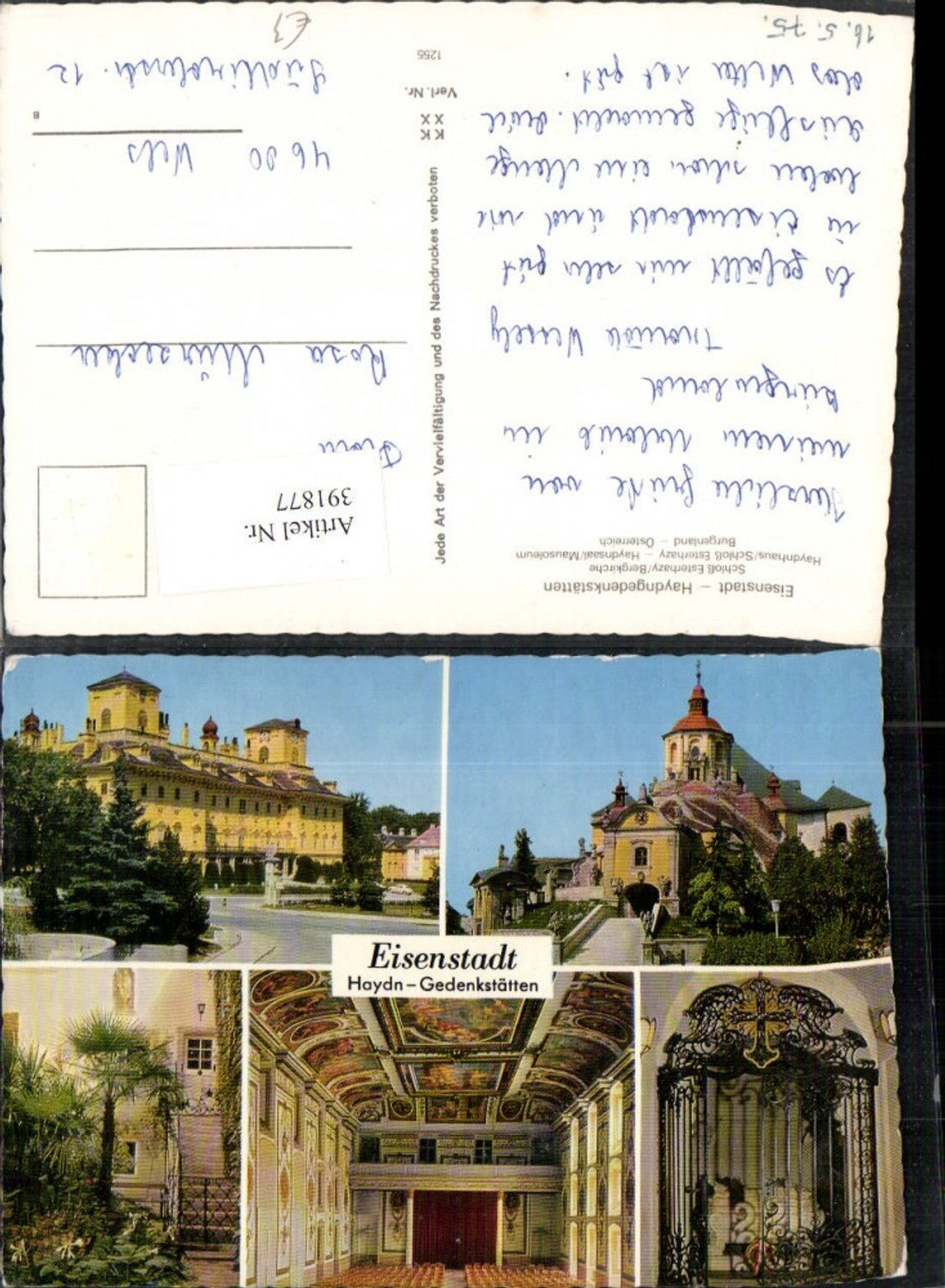 391877,Eisenstadt Haydn-Gedenkstätte Schloss Esterhazy Kirche Mehrbildkarte