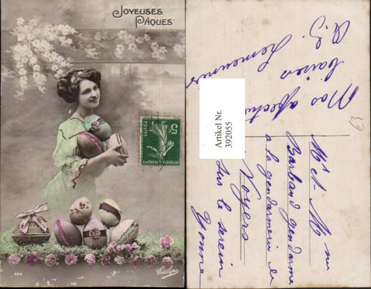 392055, Easter woman with dress, Easter eggs, eggs