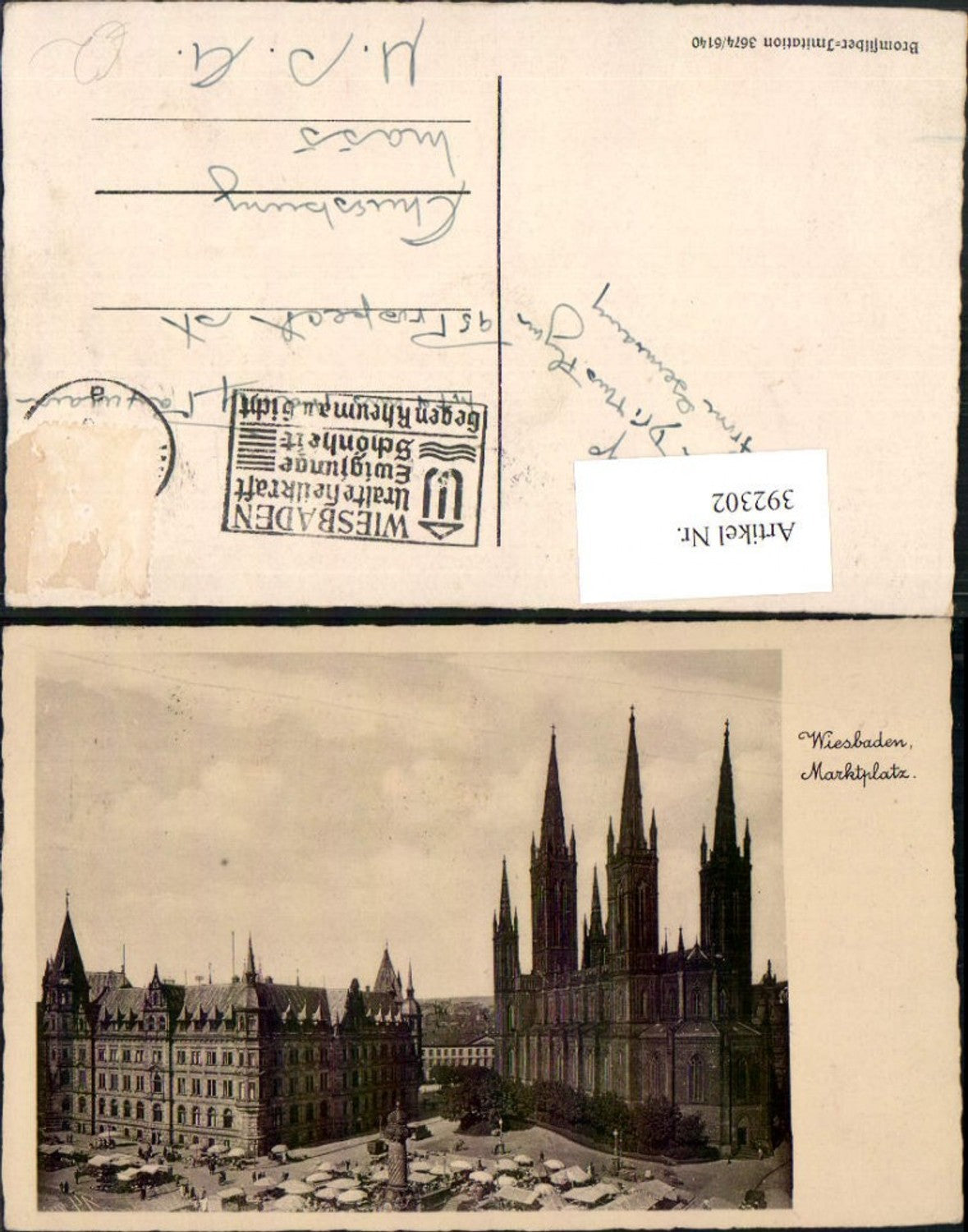 392302,Wiesbaden Marktplatz Kirche