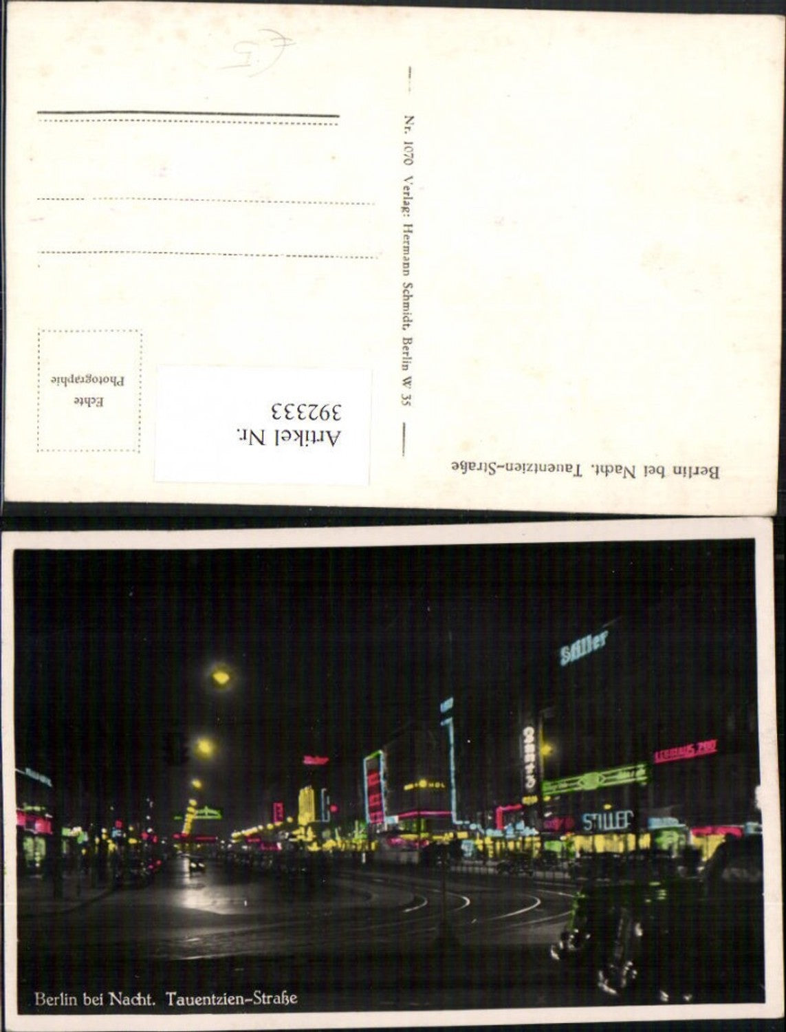 392333,Berlin b. Nacht Tauentzien-Straße Straßenansicht