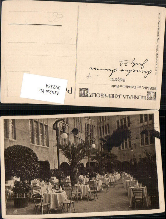 392334,Berlin Potsdamer Platz Weinhaus Rheingold Hofgarten Gastgarten