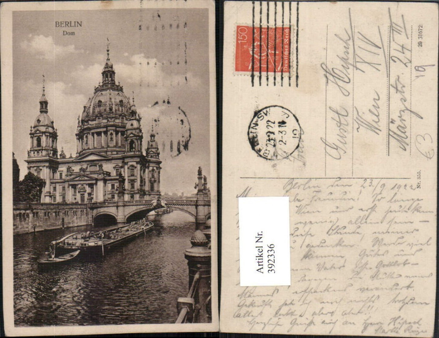 392336,Berlin Dom Kirche Brücke Boot