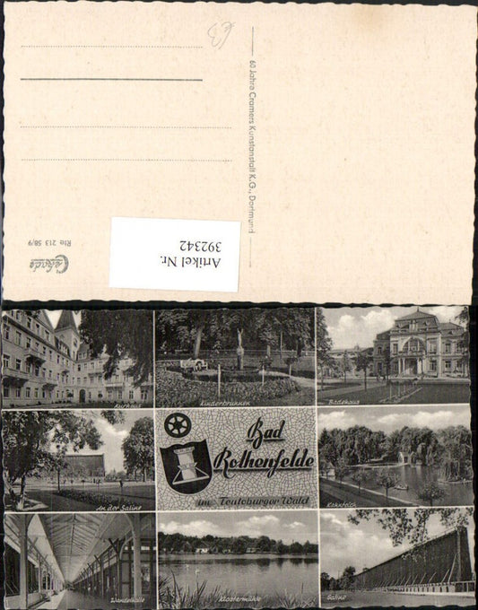 392342,Bad Rothenfelde im Teutoburger Wald Kurhaus Brunnen Teich Saline Mehrbildkarte