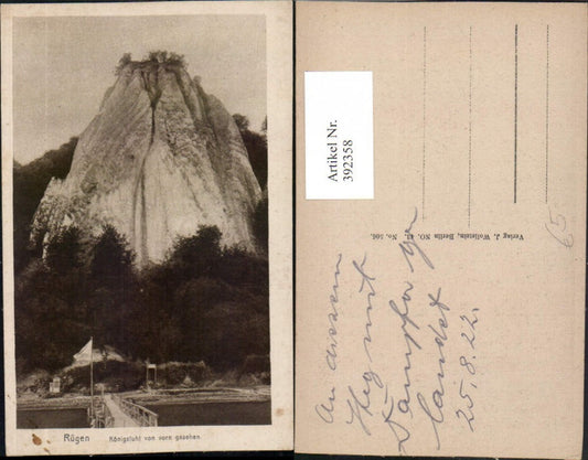 392358,Rügen Königsstuhl von vorn gesehen Klippe Felsen