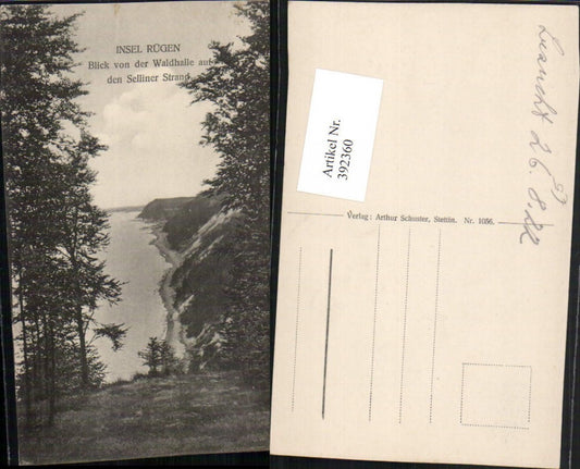 392360,Insel Rügen Blick von d. Waldhalle auf den Selliner Strand