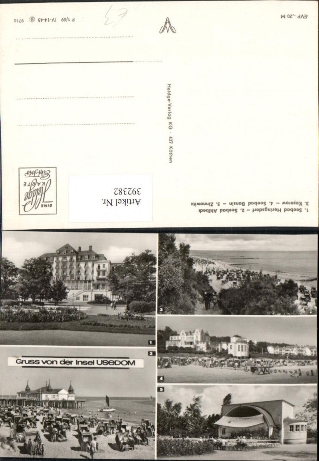 392382,Insel Usedom Heringsdorf Ahlbeck Seebrücke Koserow Bansin Zinnowitz Mehrbildkarte
