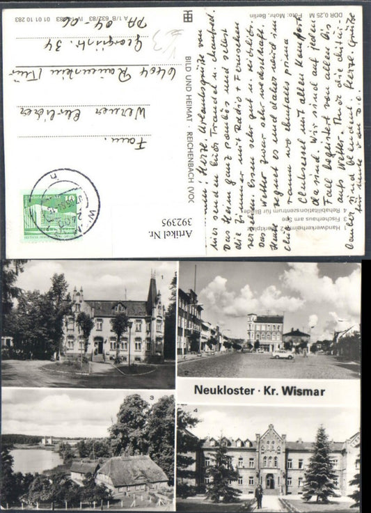 392395,Neukloster Marktplatz Fischerhaus Rehabilitationszentrum Mehrbildkarte pub VEB