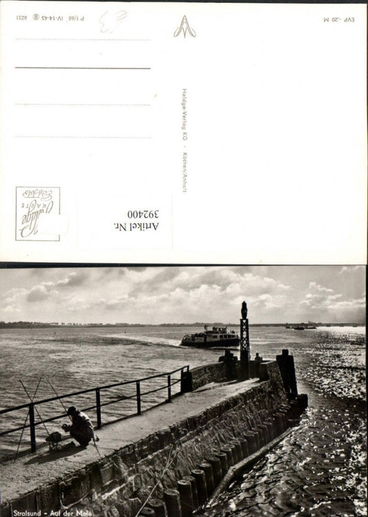 392400,Stralsund Auf der Mole Fischer Boot