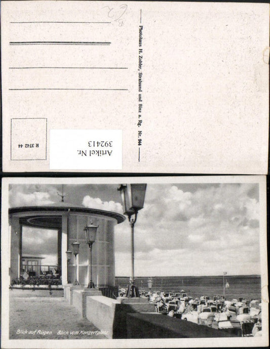392413,Blick auf Rügen vom Konzertplatz Pavillon Strand