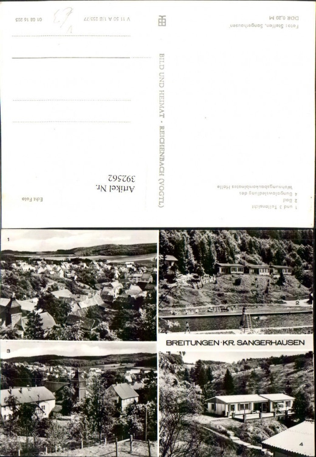 392562,Breitungen Teilansichten Bad Bungalows Mehrbildkarte pub VEB