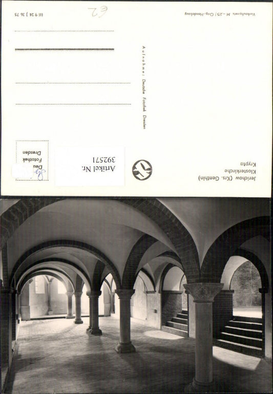 392571,Jerichow Klosterkirche Krypta Arkaden Säulen