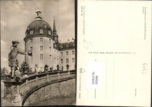 392608,Schloss Moritzburg Barockmuseum Auffahrt Turm Statue pub VEB