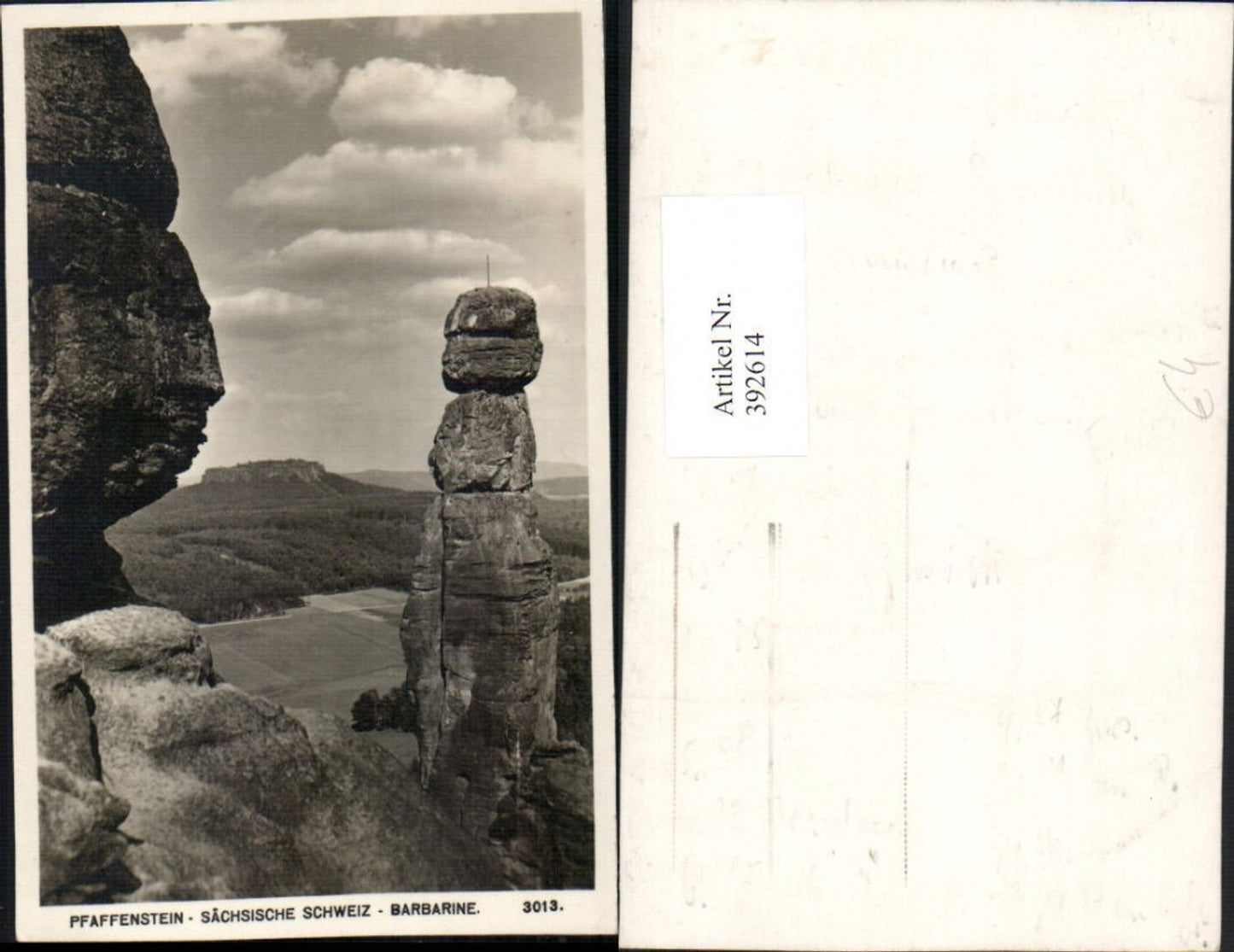 392614,Sächsische Schweiz Pfaffenstein Barbarine b. Königstein Felsen