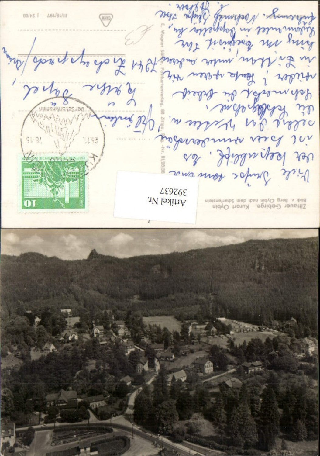 392637,Zittauer Gebirge Oybin Totale vom Berg Oybin