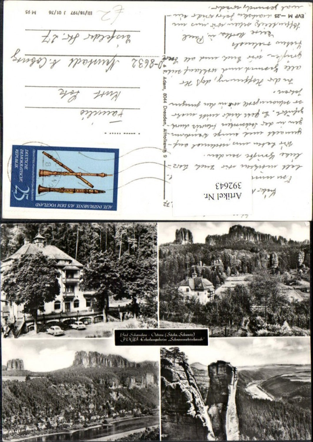 392643,Bad Schandau Ostrau Totale Erholungsheim Schrammsteinbaude Mehrbildkarte