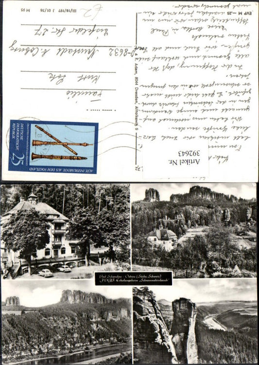 392643,Bad Schandau Ostrau Totale Erholungsheim Schrammsteinbaude Mehrbildkarte