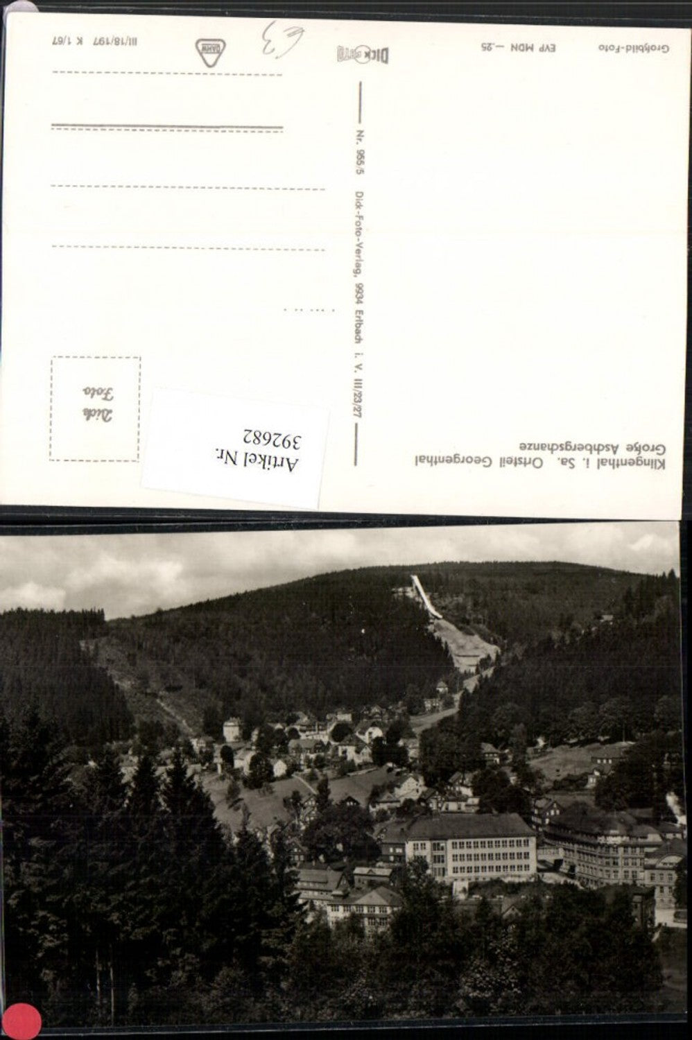 392682,Klingenthal Georgenthal Totale m. Große Aschbergschanze Schanze