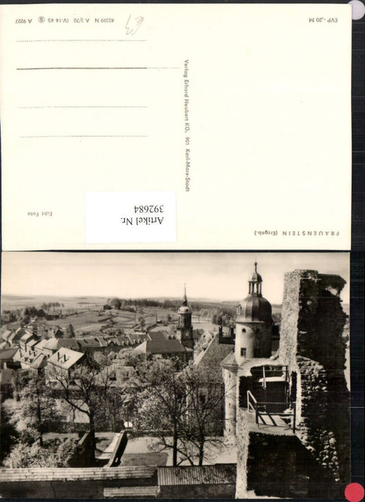 392684,Frauenstein im Erzgebirge Teilansicht Turm