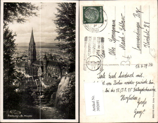 392691, Freiburg im Breisgau, partial view with Münster church