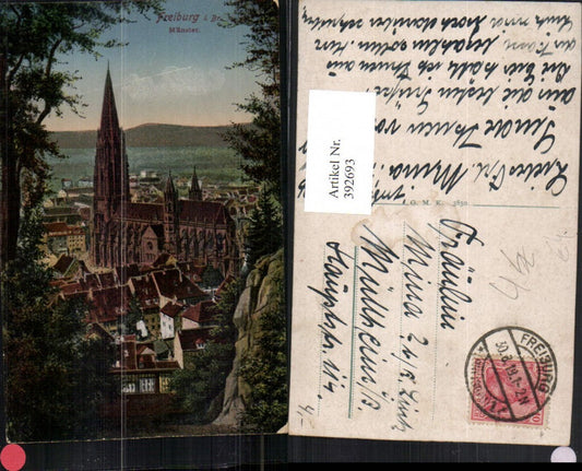 392693, Freiburg im Breisgau, partial view with Münster church