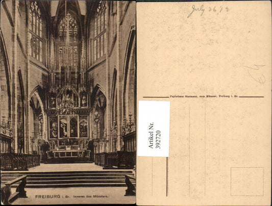392720, Freiburg im Breisgau Minster Church Interior view