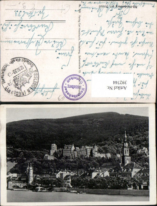392744, Old Heidelberg, partial view with castle