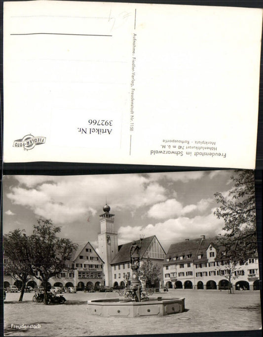 392766, Freudenstadt in the Black Forest, Market Square, Town Hall, Church, Fountain
