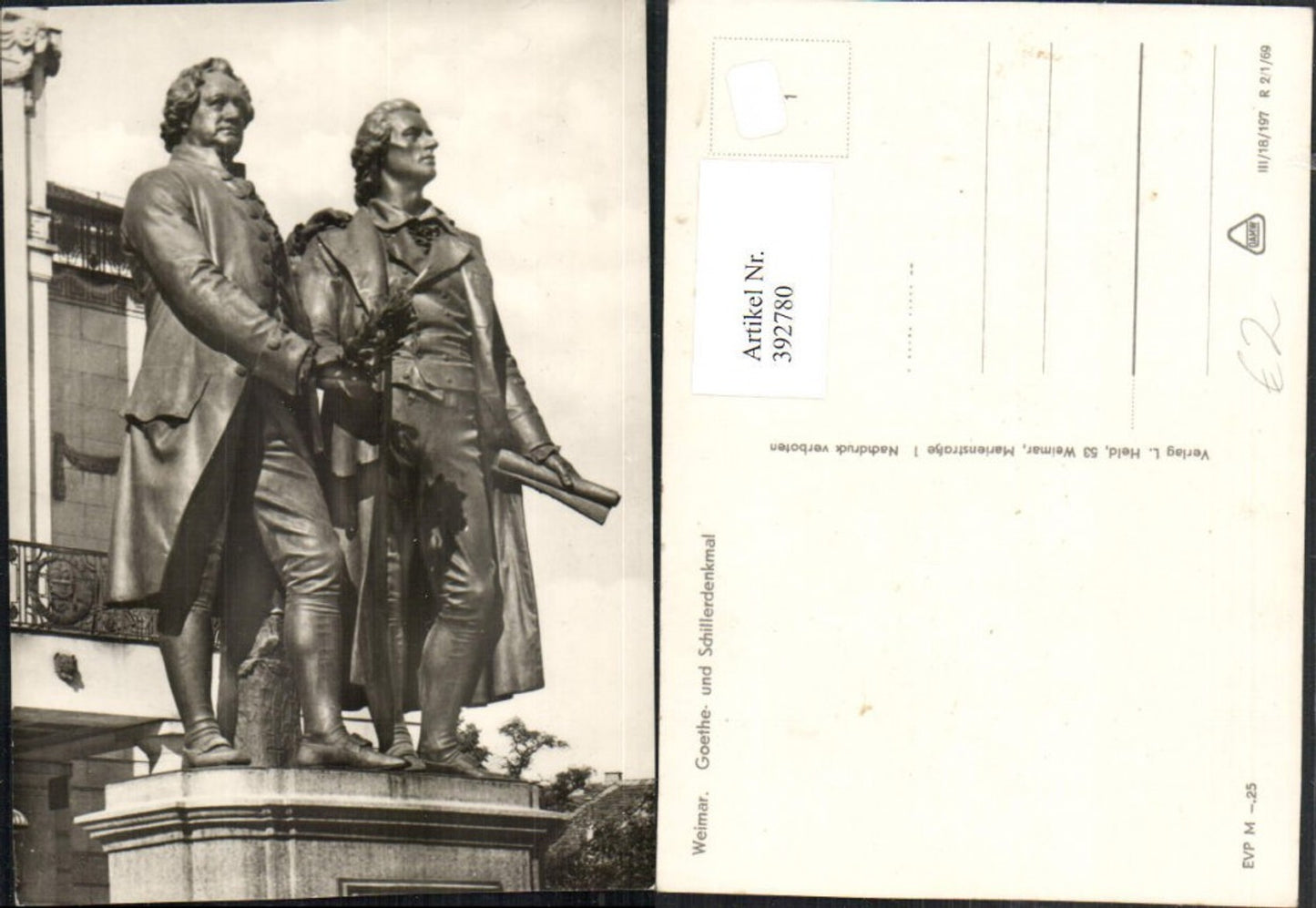 392780, Weimar Goethe and Schiller Monument Statue