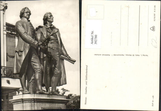 392780, Weimar Goethe and Schiller Monument Statue