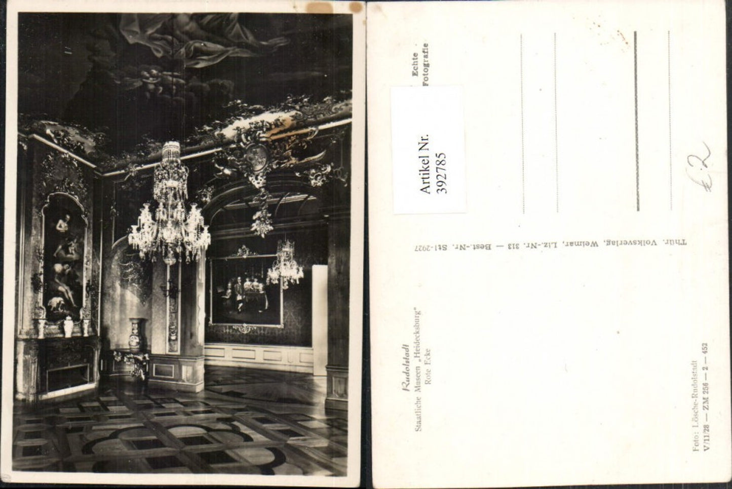 392785, Rudolstadt Museums Heidecksburg Red Corner Interior view
