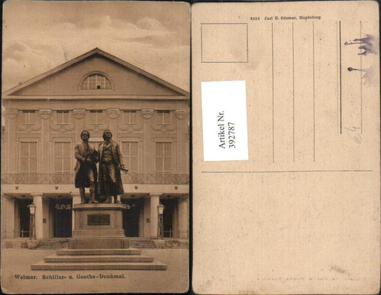 392787, Weimar Schiller and Goethe Monument Statue