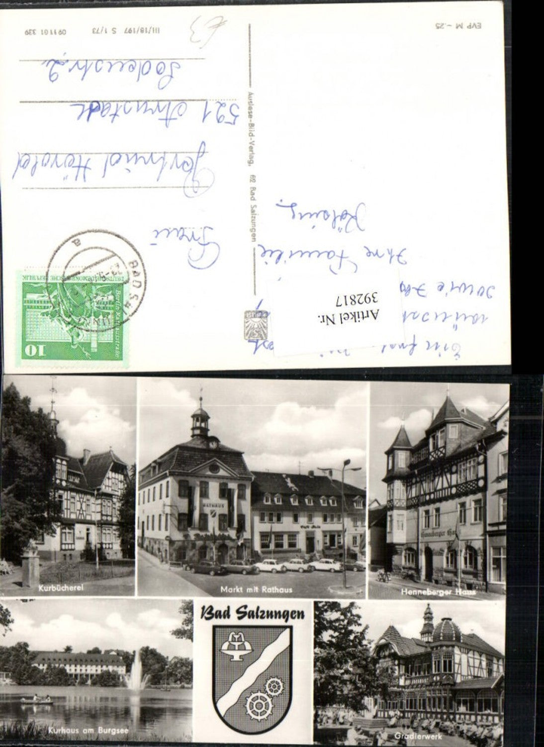 392817, Bad Salzungen Town Hall Spa Library Spa House Graduation Tower Multi-image map