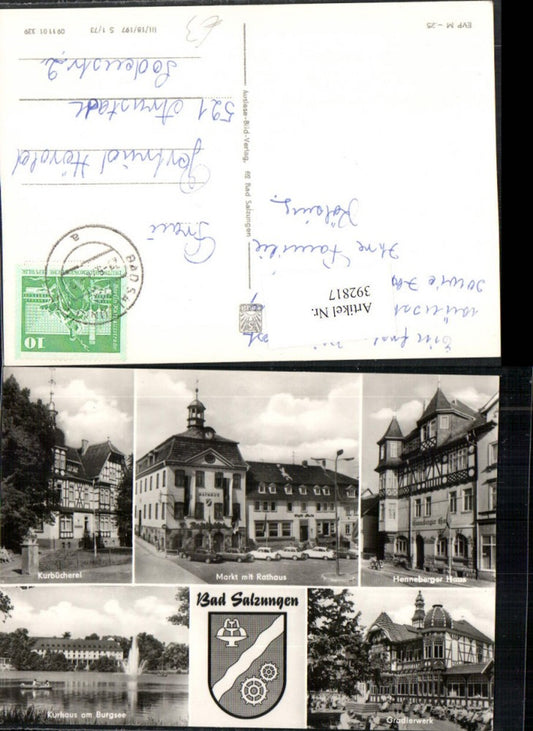 392817, Bad Salzungen Town Hall Spa Library Spa House Graduation Tower Multi-image map