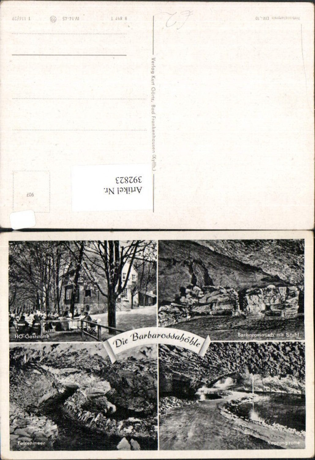 392823, Barbarossa Cave near Rottleben, Neptune's Grotto, Felsenmeer (Sea of ​​Rocks), Restaurant, Multi-view map