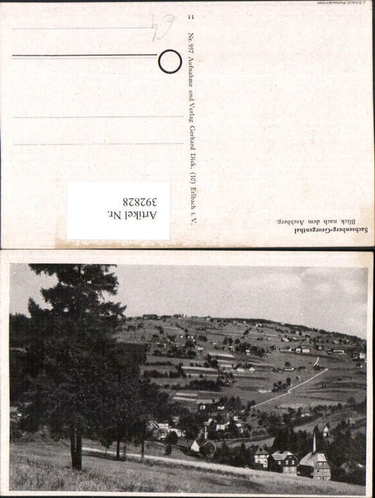 392828,Sachsenberg-Georgenthal b. Klingenthal Teilansicht Blick nach dem Aschberg