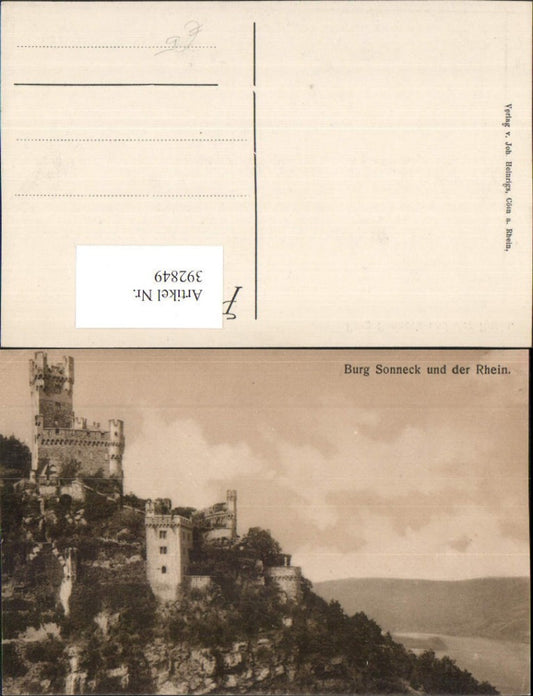 392849,Burg Sonneck Sooneck und Rhein b. Niederheimbach