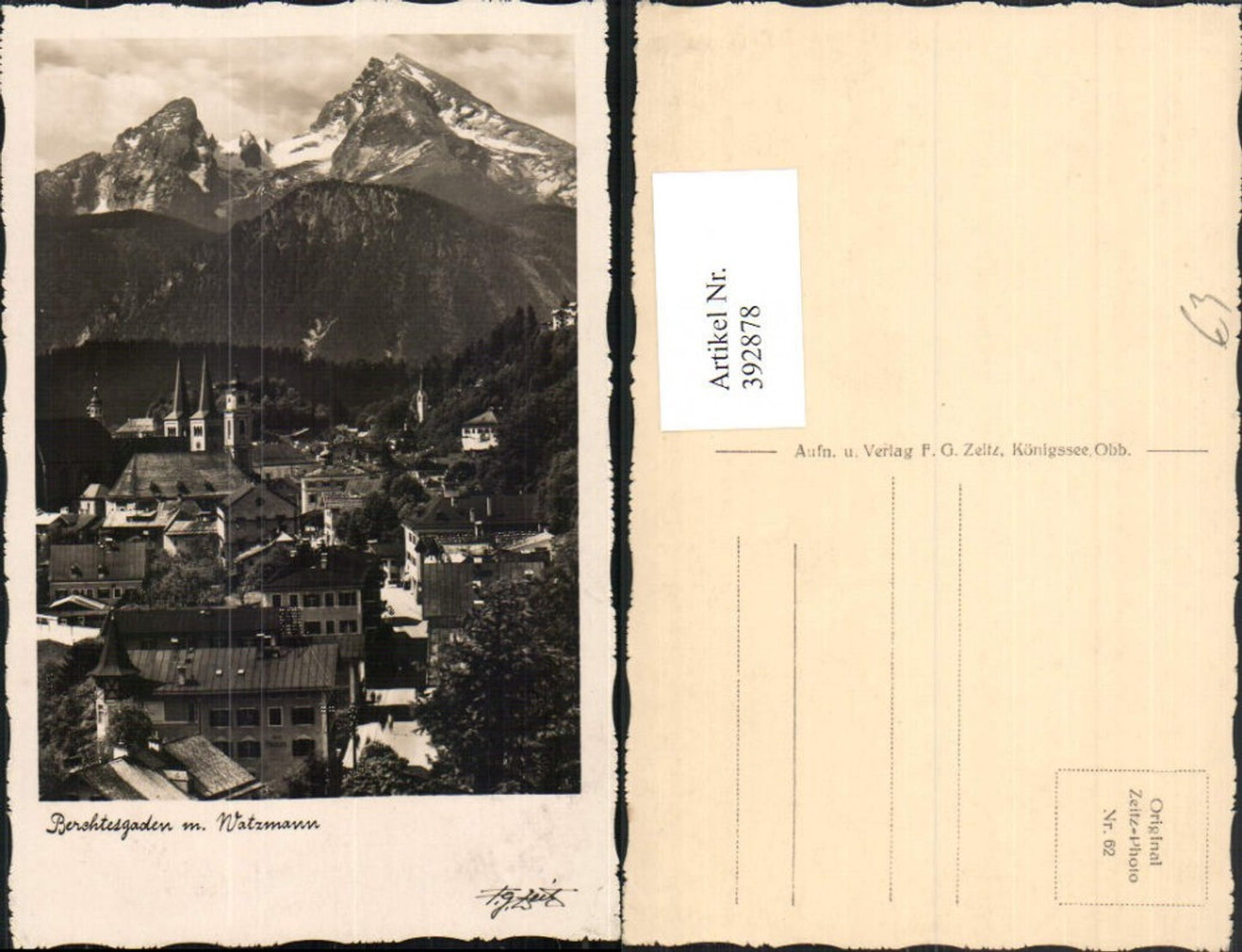 392878,Berchtesgaden Teilansicht m. Watzmann Bergkulisse
