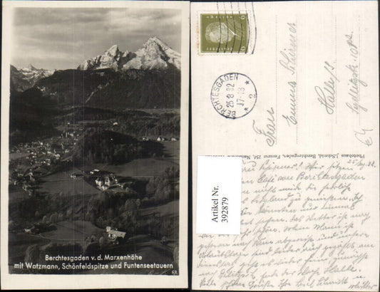 392879,Berchtesgaden Totale von d. Marxenhöhe m. Watzmann Bergkulisse