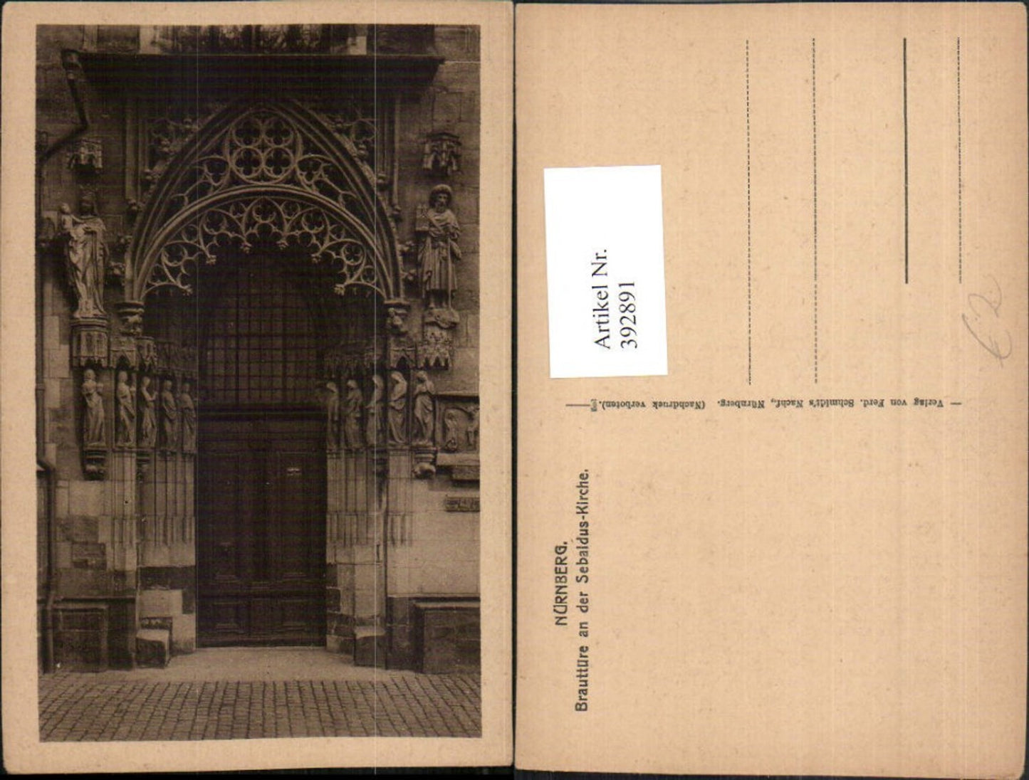 392891,Nürnberg Sebaldus-Kirche Brauttüre Portal