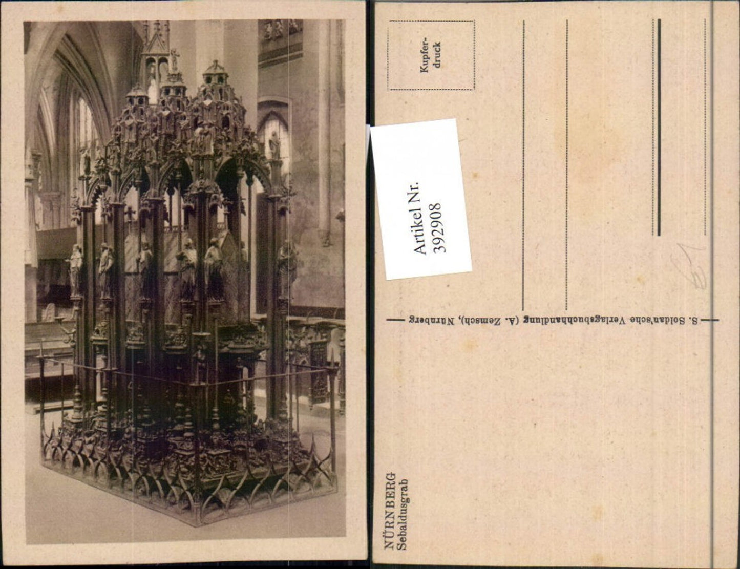 392908,Nürnberg Sebaldusgrab Grabmal Kirche Innenansicht