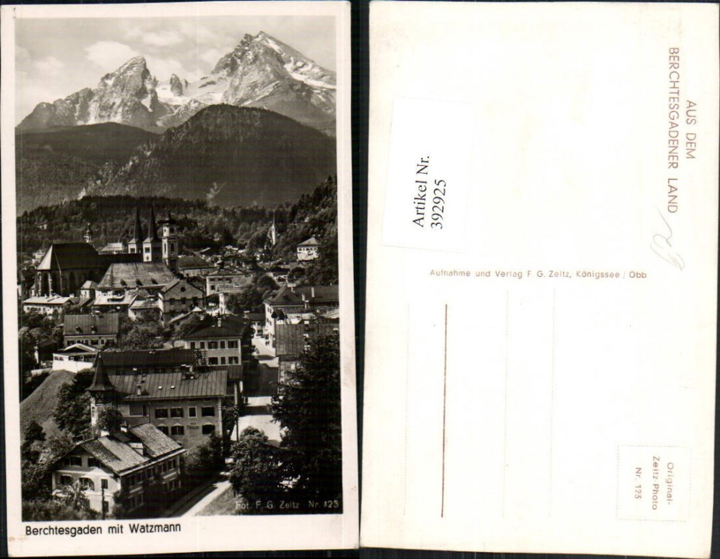 392925,Berchtesgaden Totale m. Watzmann Bergkulisse