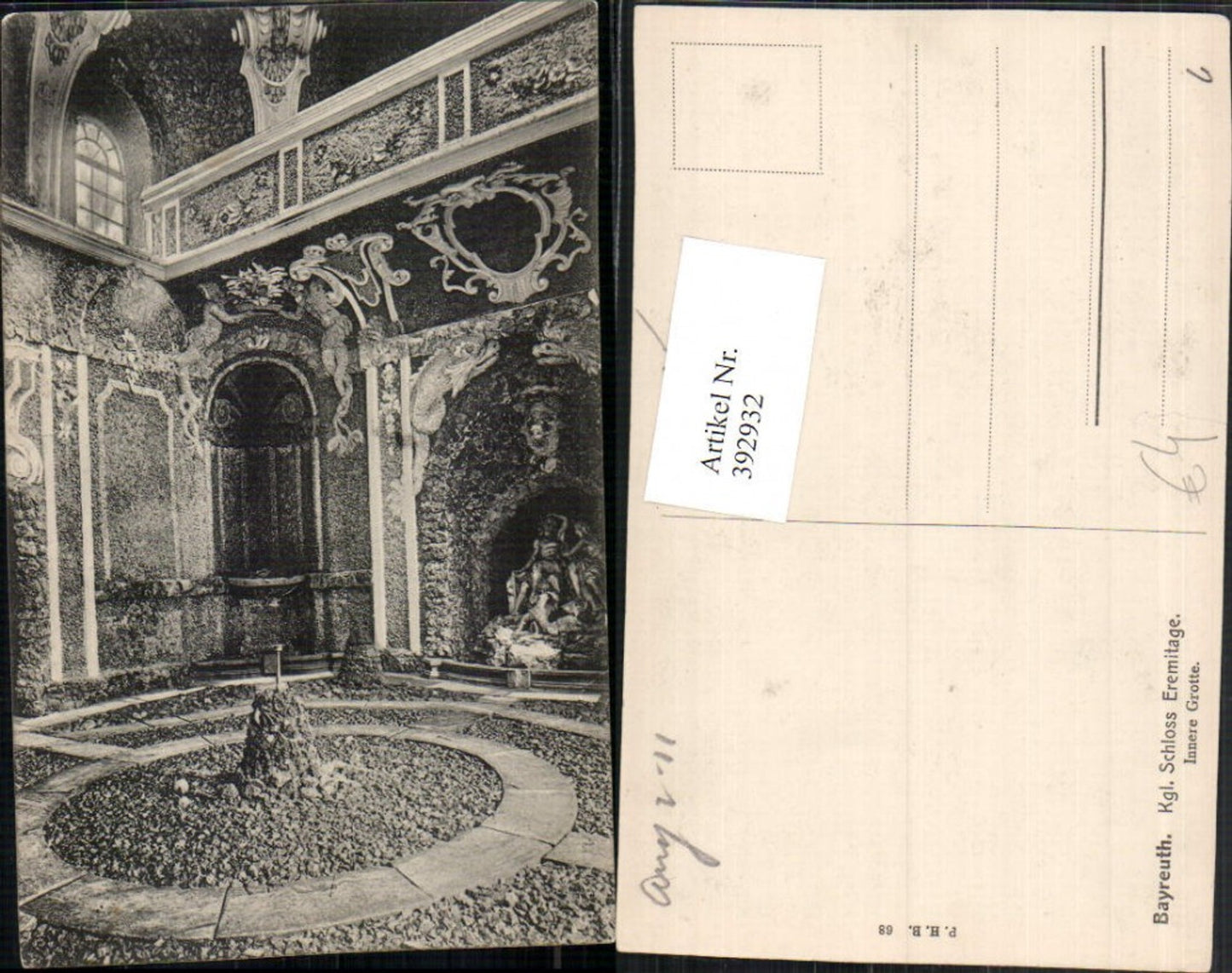 392932,Bayreuth Königliches Schloss Eremitage Innere Grotte
