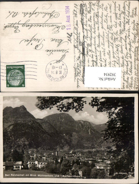 392934,Bad Reichenhall Totale m. Müllnerhorn u. Ristfeuchthorn Bergkulisse