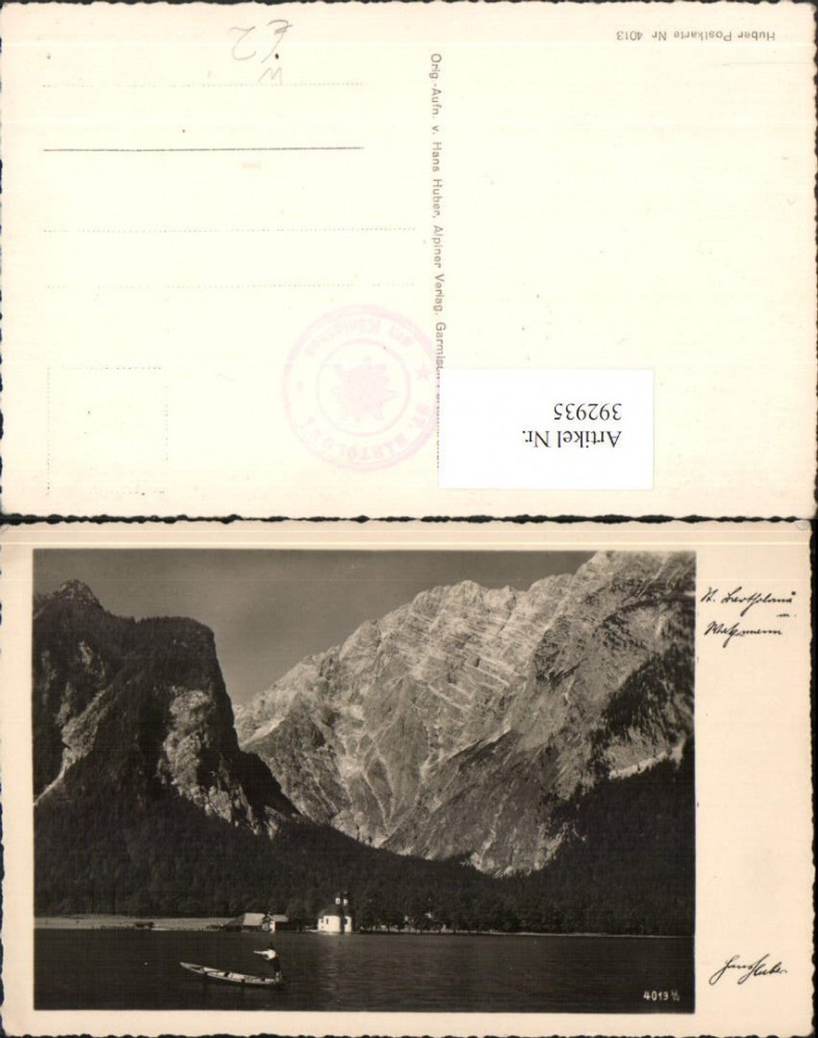 392935,St. Bartholomä am Königssee b. Schönau Bergkulisse