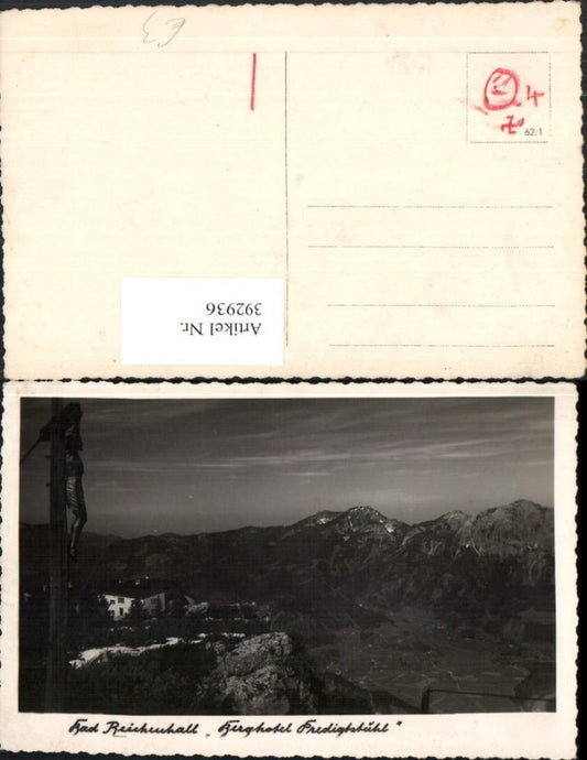 392936,Bad Reichenhall Kurhotel Predigtstuhl Kruzifix Bergkulisse