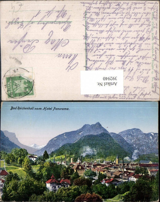 392940,Bad Reichenhall Totale vom Hotel Panorama Bergkulisse
