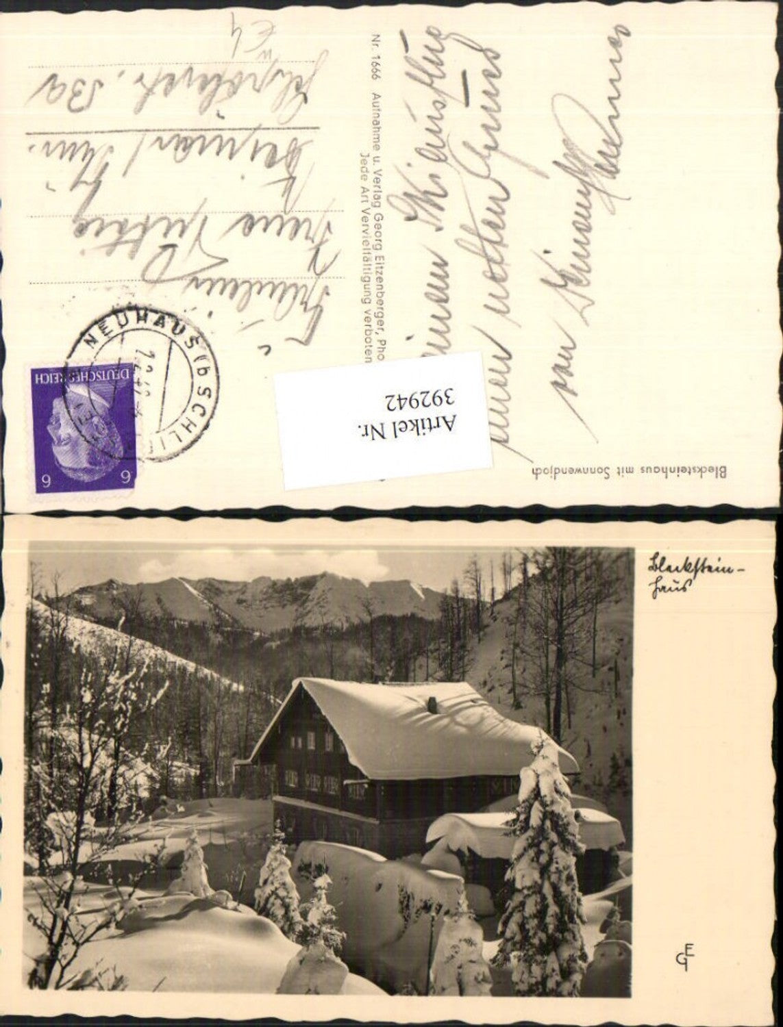 392942,Blecksteinhaus Haus m. Sonnwendjoch b. Schliersee Winterbild