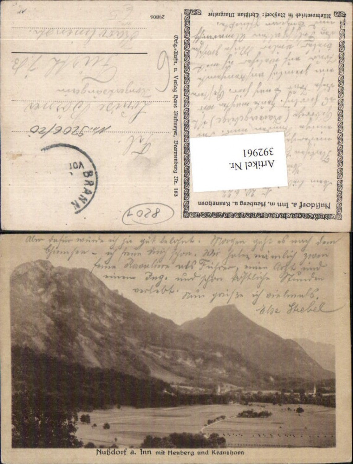 392961,Nußdorf am Inn Teilansicht m. Heuberg u. Kranzhorn Bergkulisse